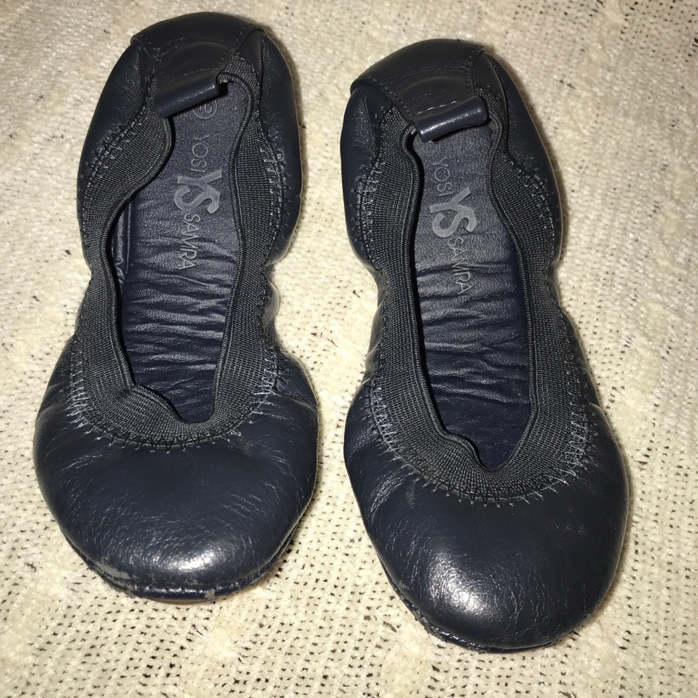 Girls Yosi ballet flats navy